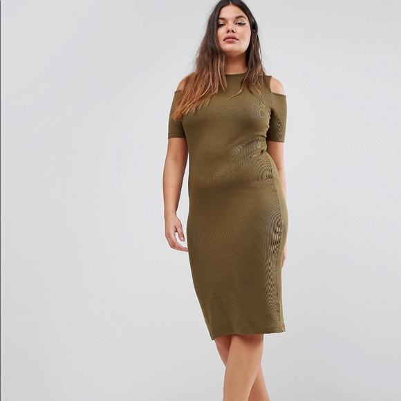 ASOS Curve Dresses & Skirts - Green T-shirt dress body con - Asos curve